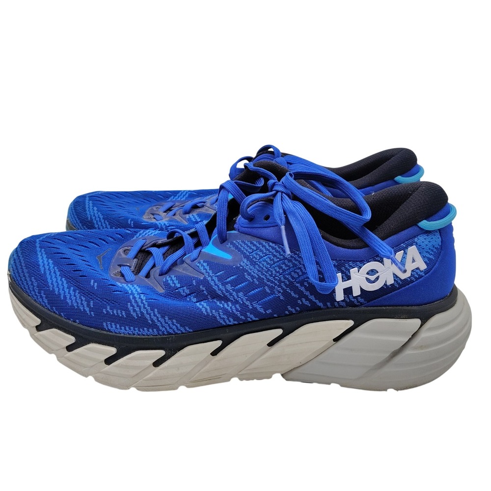 Hoka Gaviota 4 Mens Size 12D Bluing Blue Graphite Running Shoes Comfort Sneakers